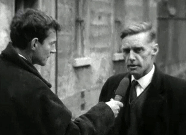 Cathal O'Shannon and Piaras F. Mac Lochlainn at Kilmainham Jail, 1965